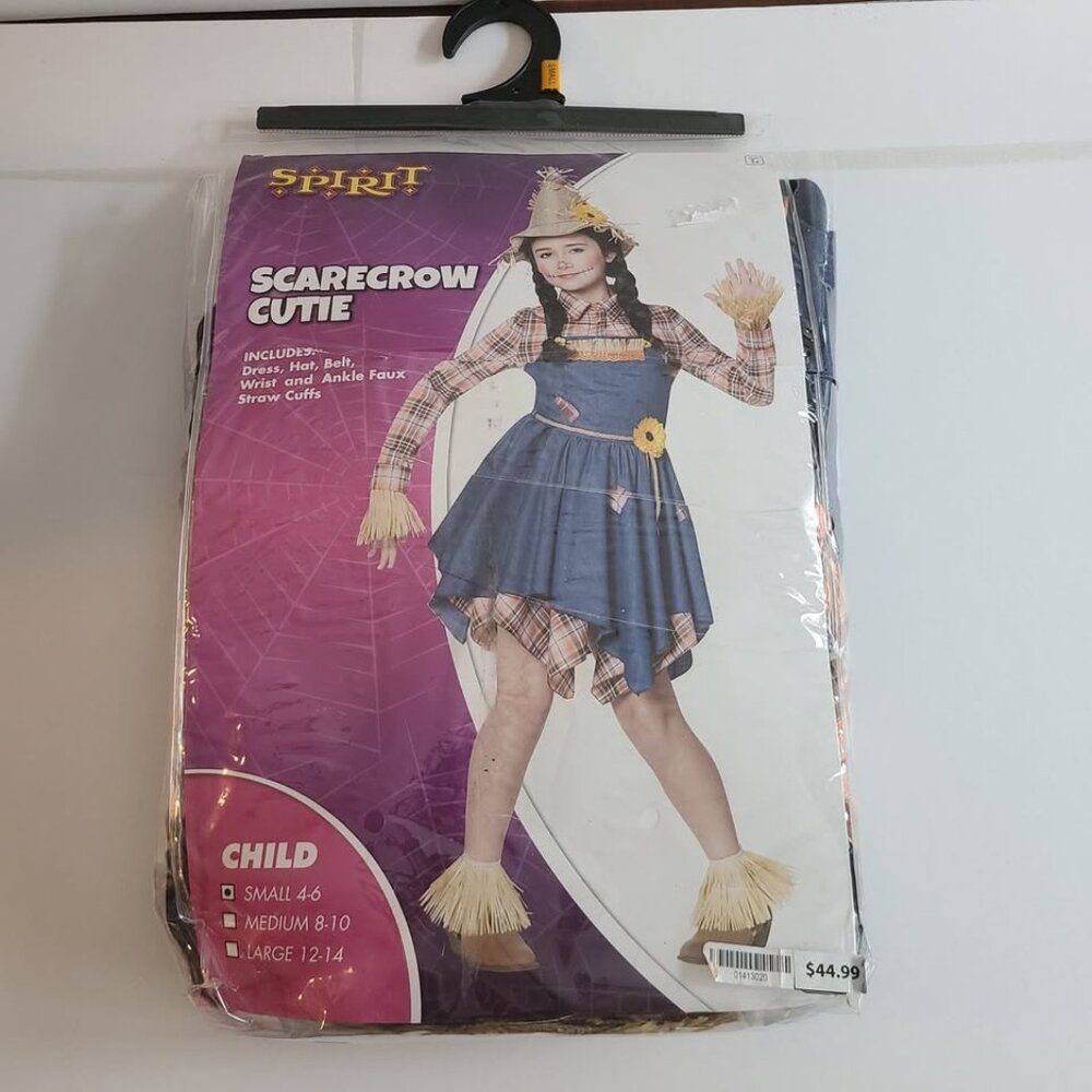 New Spirit Brand Scarecrow Cutie Costume Size Child Small 4-6